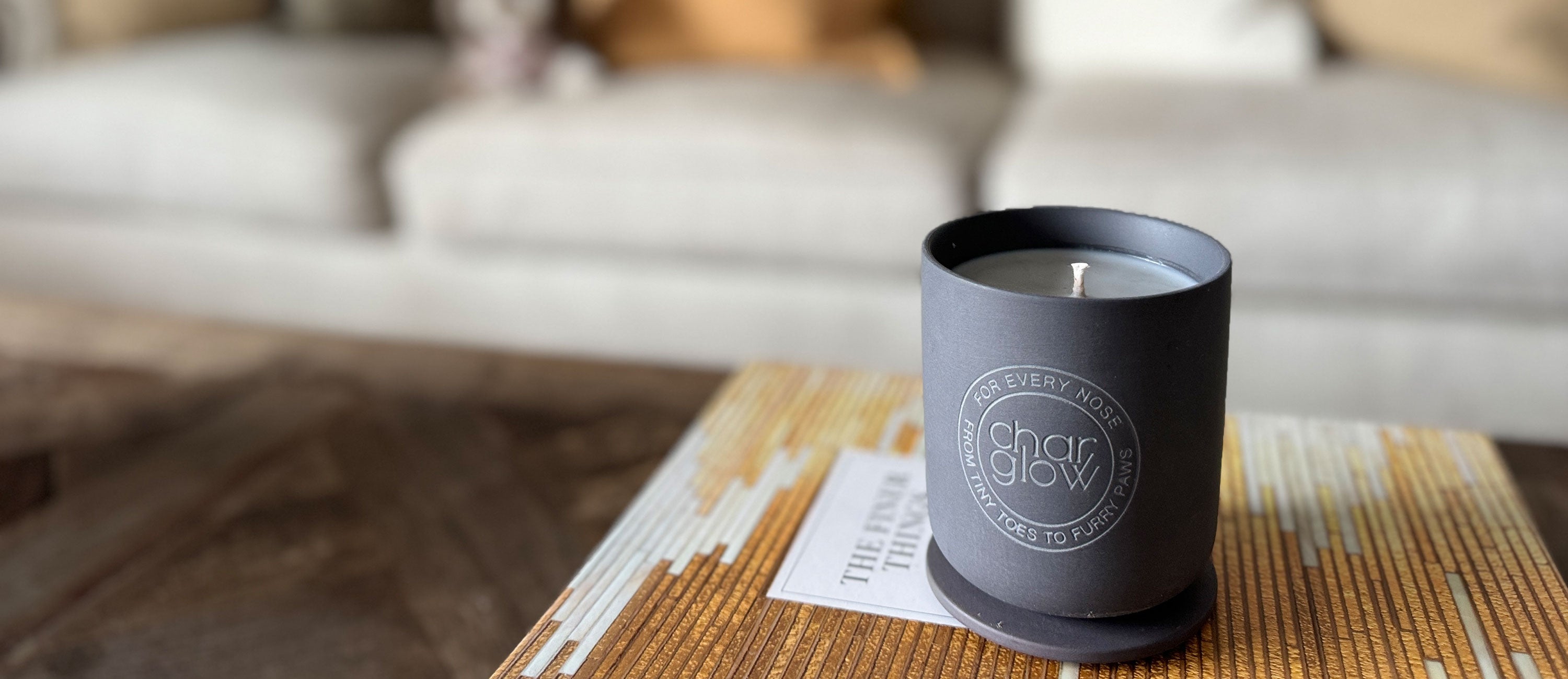 Charglow natural charcoal soy candles cosy safe